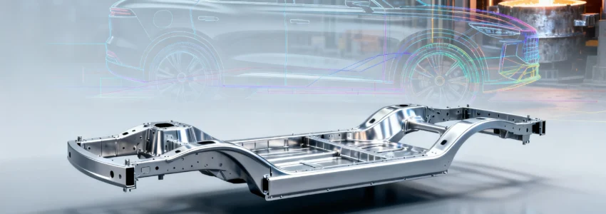 Aluminium Aluminium Automotive Engineering | BYD Single-Cast Frame (AI Image)