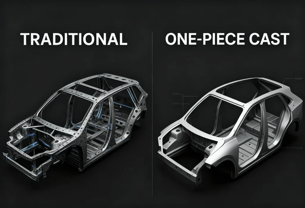 Traditional Chassis Design vs Single-Cast Aluminium Chassis