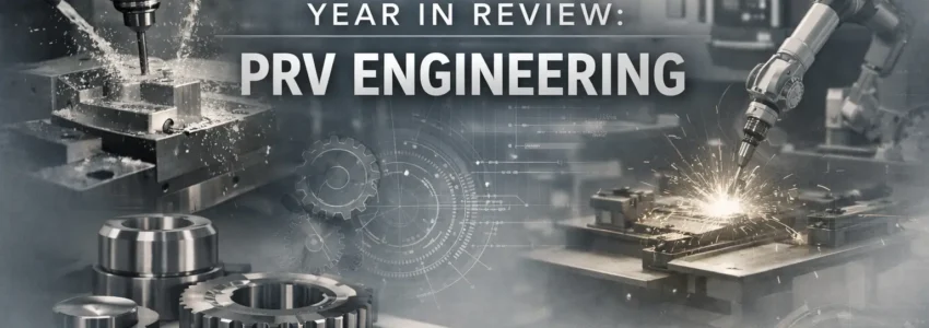 Editorial image representing a year-end review of modern engineering, featuring manufacturing equipment, technical diagrams and industrial processes | Popular Engineering Stories