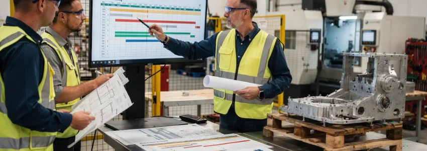 Senior Engineer discussing Lead Times to a team of engineers